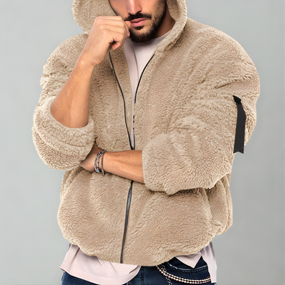Men’s Sherpa Fleece Jacket | Warm Cosy Zip Up Teddy