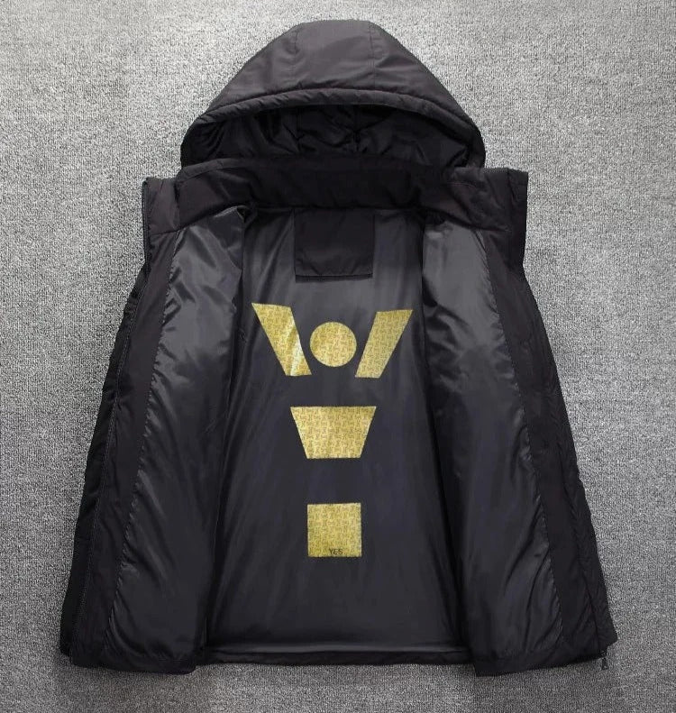 Men's Warm Waterproof Winter Puffer Jacket | Hooded Insulated