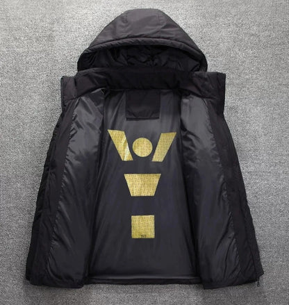 Men's Warm Waterproof Winter Puffer Jacket | Hooded Insulated