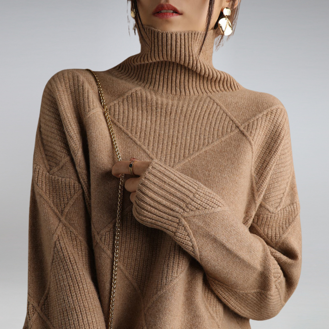Kuscheliger Kaschmir Damen Rollkragenpullover - Image 3
