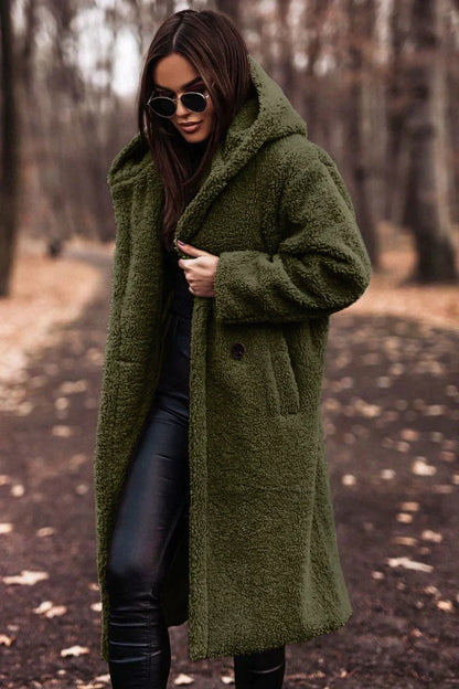 Langer Damen-Teddymantel - Image 2