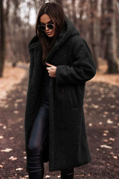 Langer Damen-Teddymantel - Image 3