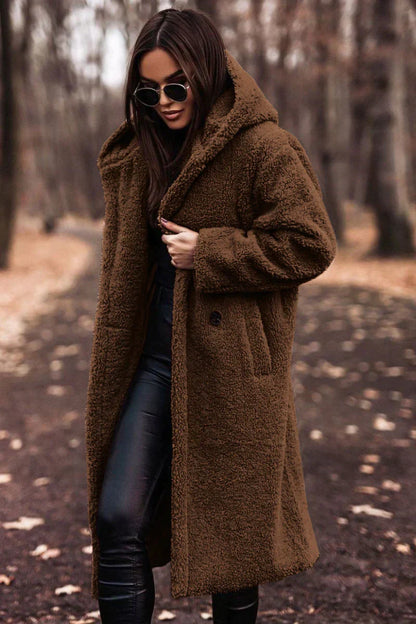 Langer Damen-Teddymantel - Image 4