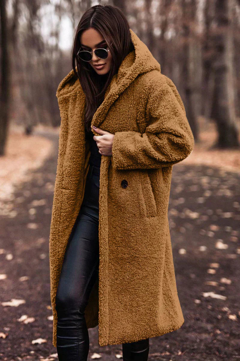 Langer Damen-Teddymantel - Image 5