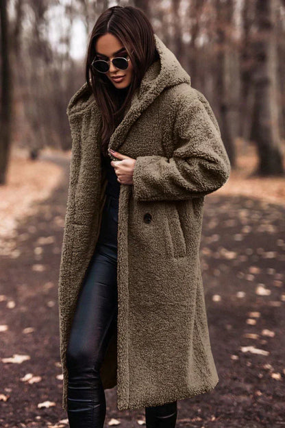 Langer Damen-Teddymantel - Image 6