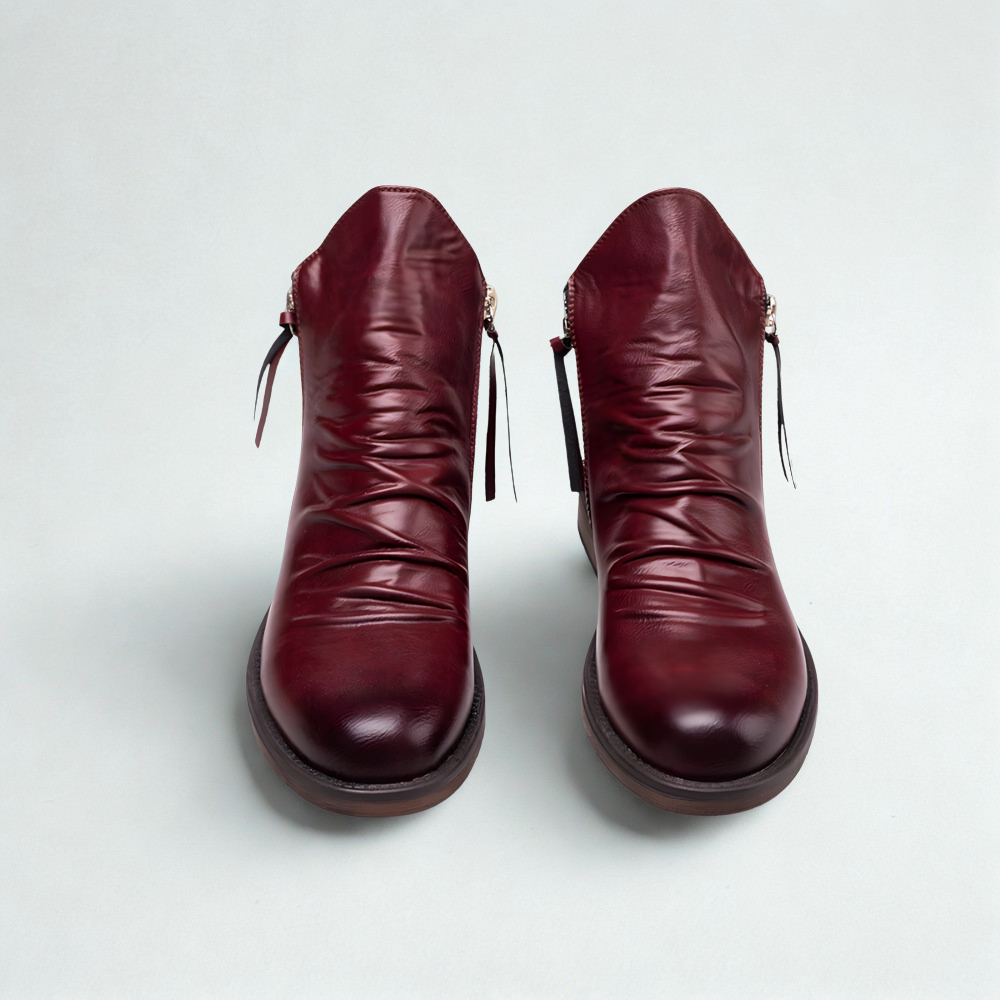 Men's Leather Ankle Boots - Chelsea Ankle Zipper