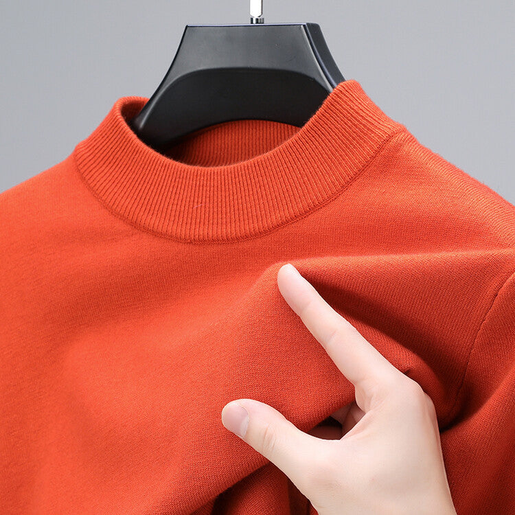 Men’s Oversized Knit Sweater | Crew Neck Long Sleeve Pullover