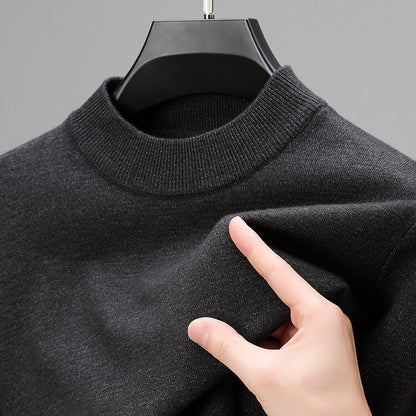 Men’s Oversized Knit Sweater | Crew Neck Long Sleeve Pullover