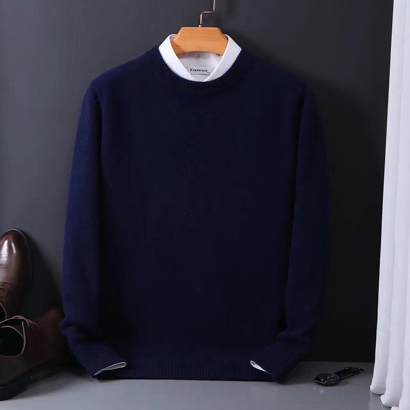 Men’s Luxury Cashmere Sweater | Warm Long Sleeve Knitwear