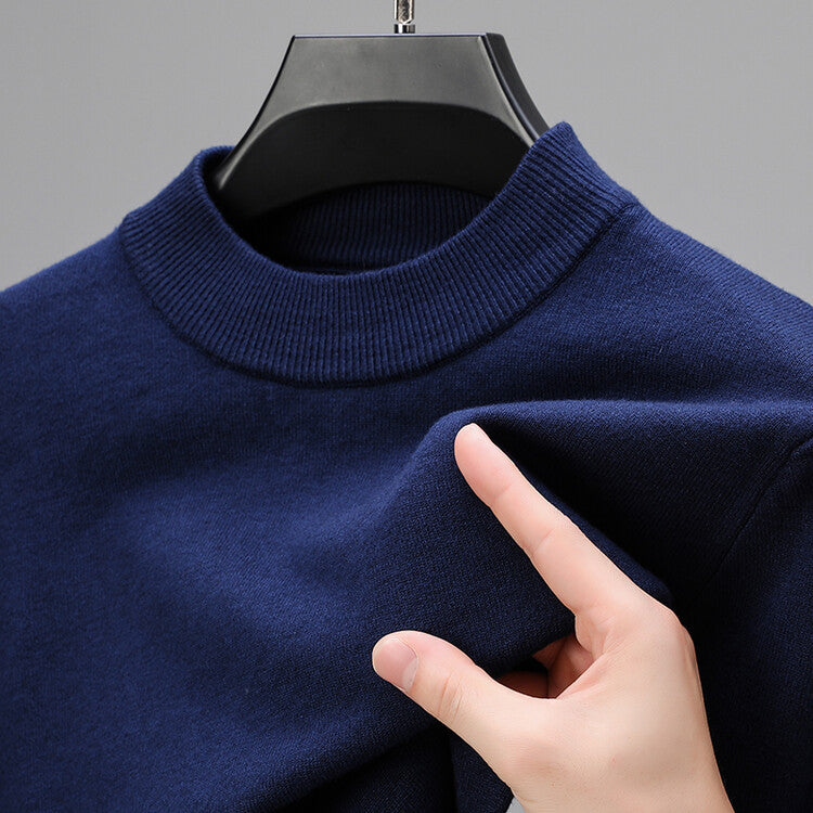 Men’s Oversized Knit Sweater | Crew Neck Long Sleeve Pullover