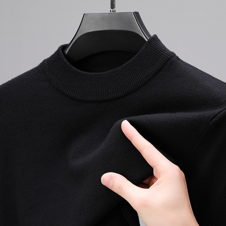 Men’s Oversized Knit Sweater | Crew Neck Long Sleeve Pullover