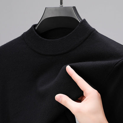 Men’s Oversized Knit Sweater | Crew Neck Long Sleeve Pullover