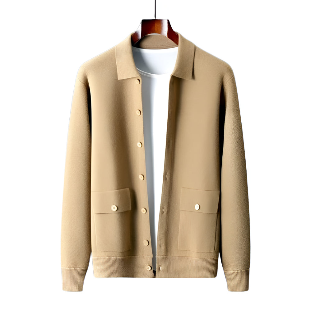 Men’s Smart Casual Button Up Cardigan | Long Sleeve Knitwear