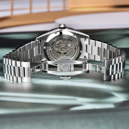 Men's Classic Luxury Stainless Steel Watch | Day Date Quartz