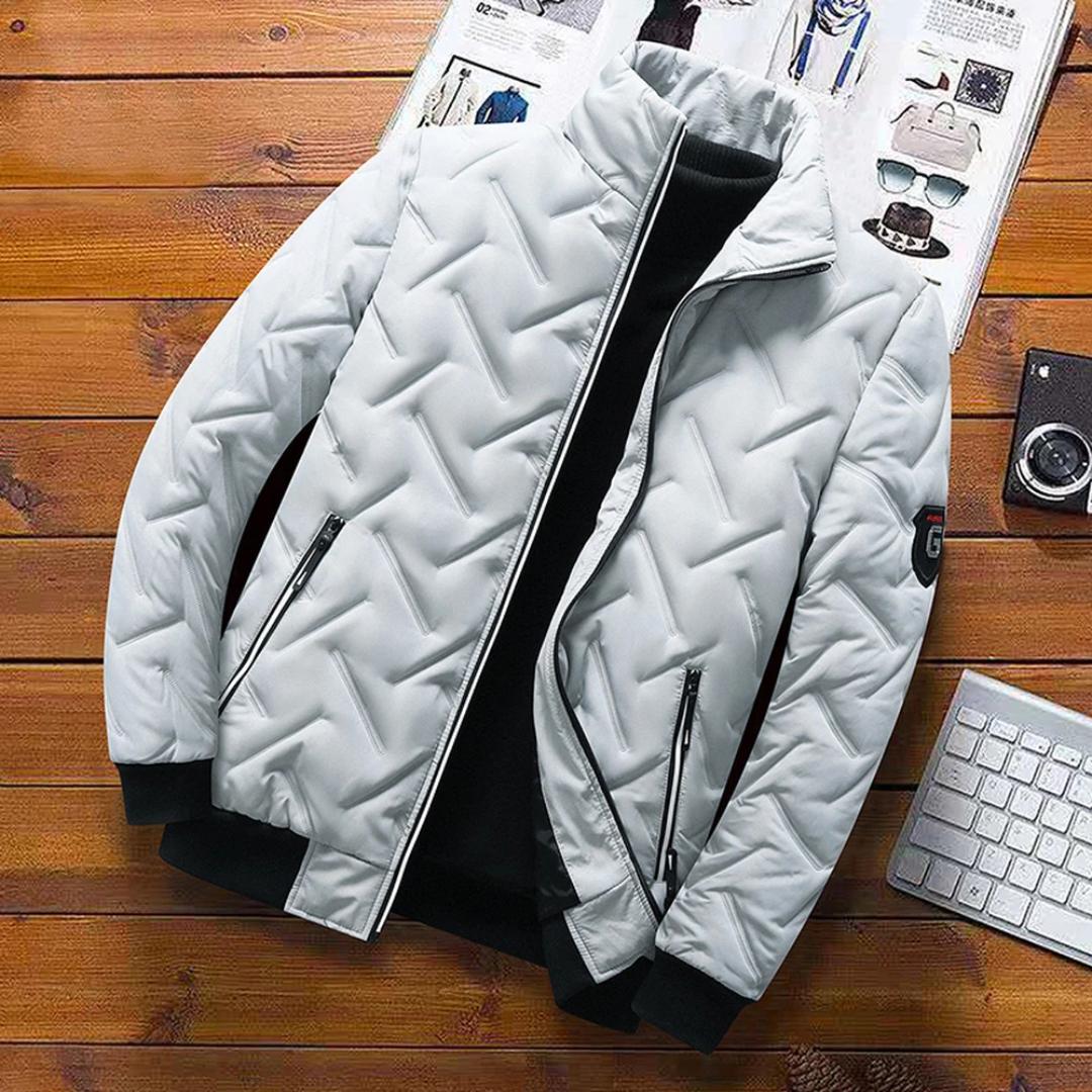 Men’s Lightweight Quilted Bomber Jacket | Casual Zip Closure