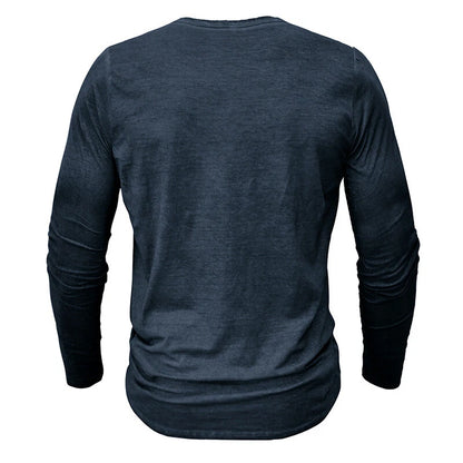 Men’s Casual Henley Shirt | Long Sleeve Slim Fit Top