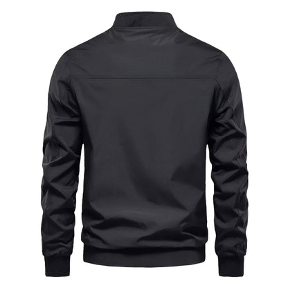 Men’s Lightweight Bomber Jacket - Casual Zip Up Long Sleeve