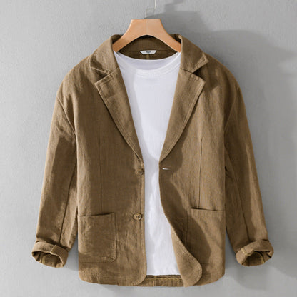 Men's Linen Jacket Casual-2