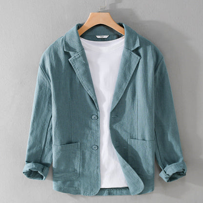 Men's Linen Jacket Casual-5
