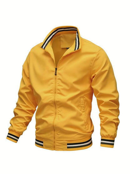 Men’s Lightweight Bomber Jacket | Casual Zip Up Windbreaker