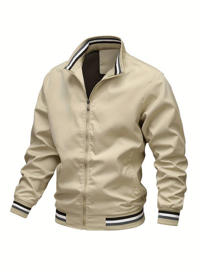Men’s Lightweight Bomber Jacket | Casual Zip Up Windbreaker