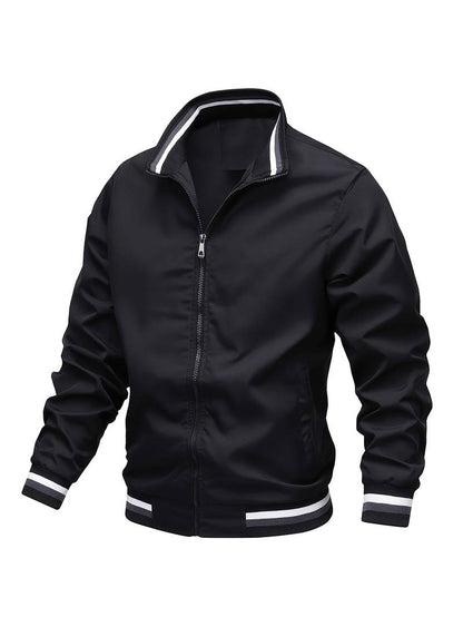 Men’s Lightweight Bomber Jacket | Casual Zip Up Windbreaker
