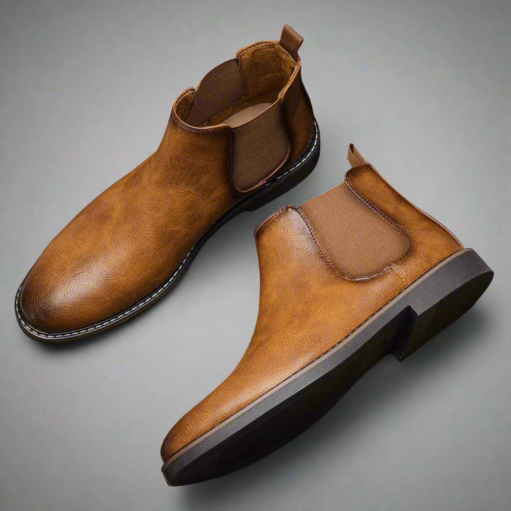 Stylish Leather Chelsea Boots for Men - Image 9