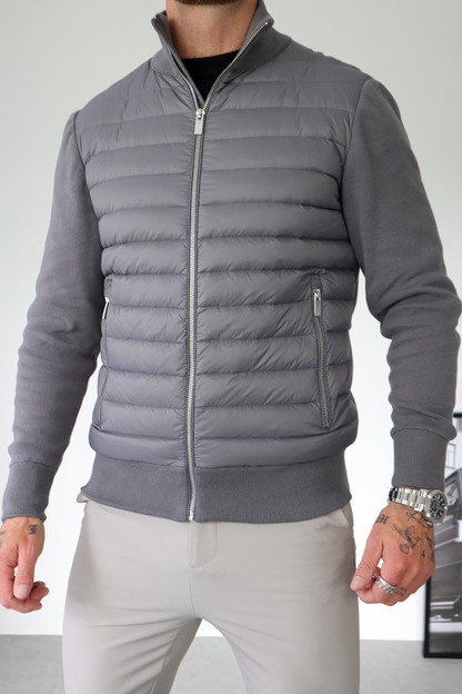 Men’s Lightweight Quilted Bomber Jacket | Padded Slim Fit Zip Up
