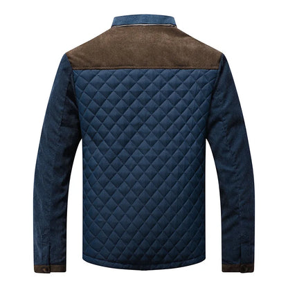 Men’s Quilted Casual Jacket | Slim Fit Lightweight Zip Up Coat