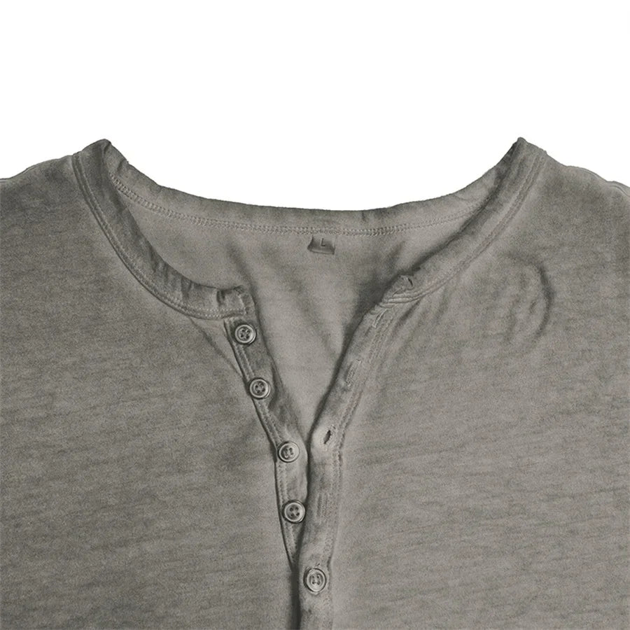 Men’s Casual Henley Shirt | Long Sleeve Slim Fit Top