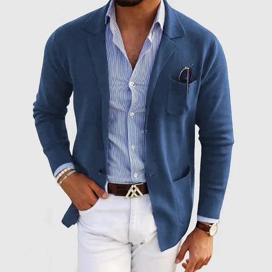 Men’s Lightweight Casual Blazer | Slim Fit Cardigan Jacket