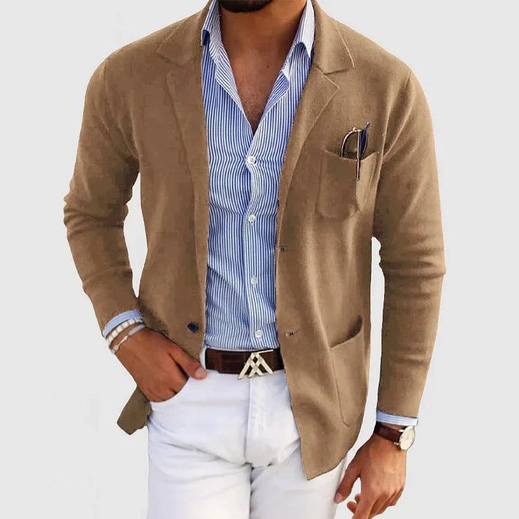 Men’s Lightweight Casual Blazer | Slim Fit Cardigan Jacket