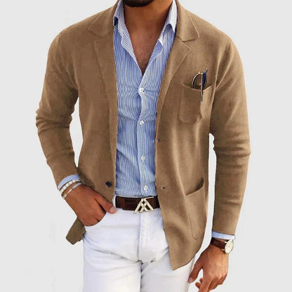 Men’s Lightweight Casual Blazer | Slim Fit Cardigan Jacket