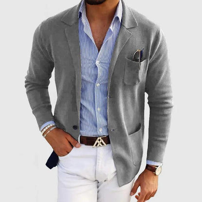 Men’s Lightweight Casual Blazer | Slim Fit Cardigan Jacket