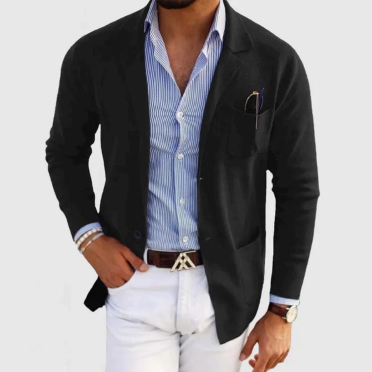 Men’s Lightweight Casual Blazer | Slim Fit Cardigan Jacket