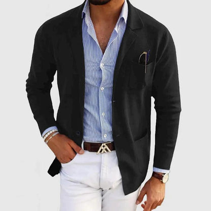Men’s Lightweight Casual Blazer | Slim Fit Cardigan Jacket