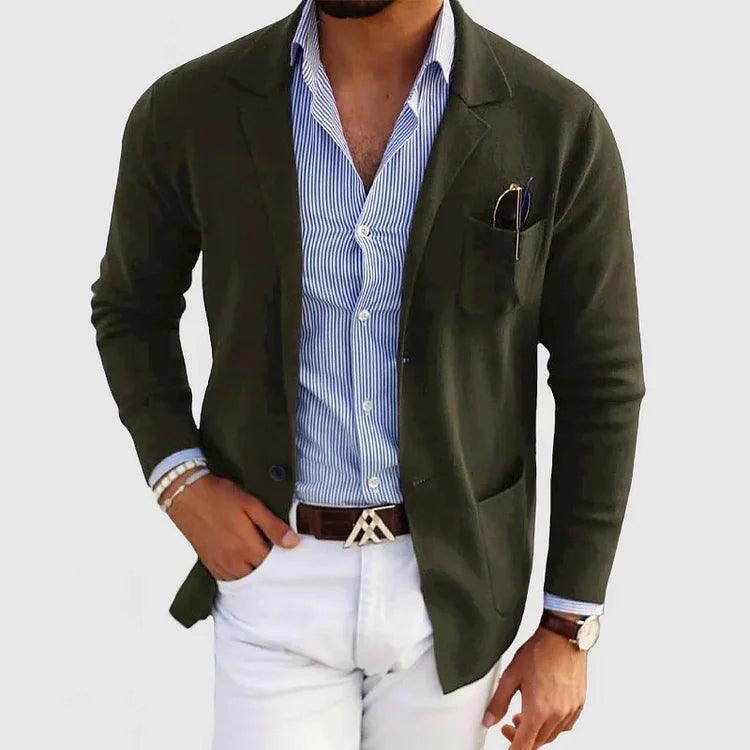 Men’s Lightweight Casual Blazer | Slim Fit Cardigan Jacket