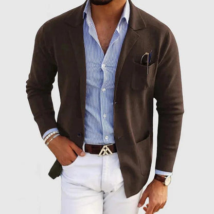 Men’s Lightweight Casual Blazer | Slim Fit Cardigan Jacket