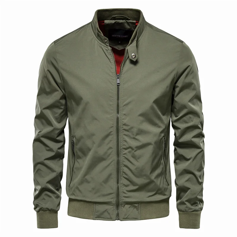 Men’s Lightweight Bomber Jacket | Casual Zip Up Long Sleeve