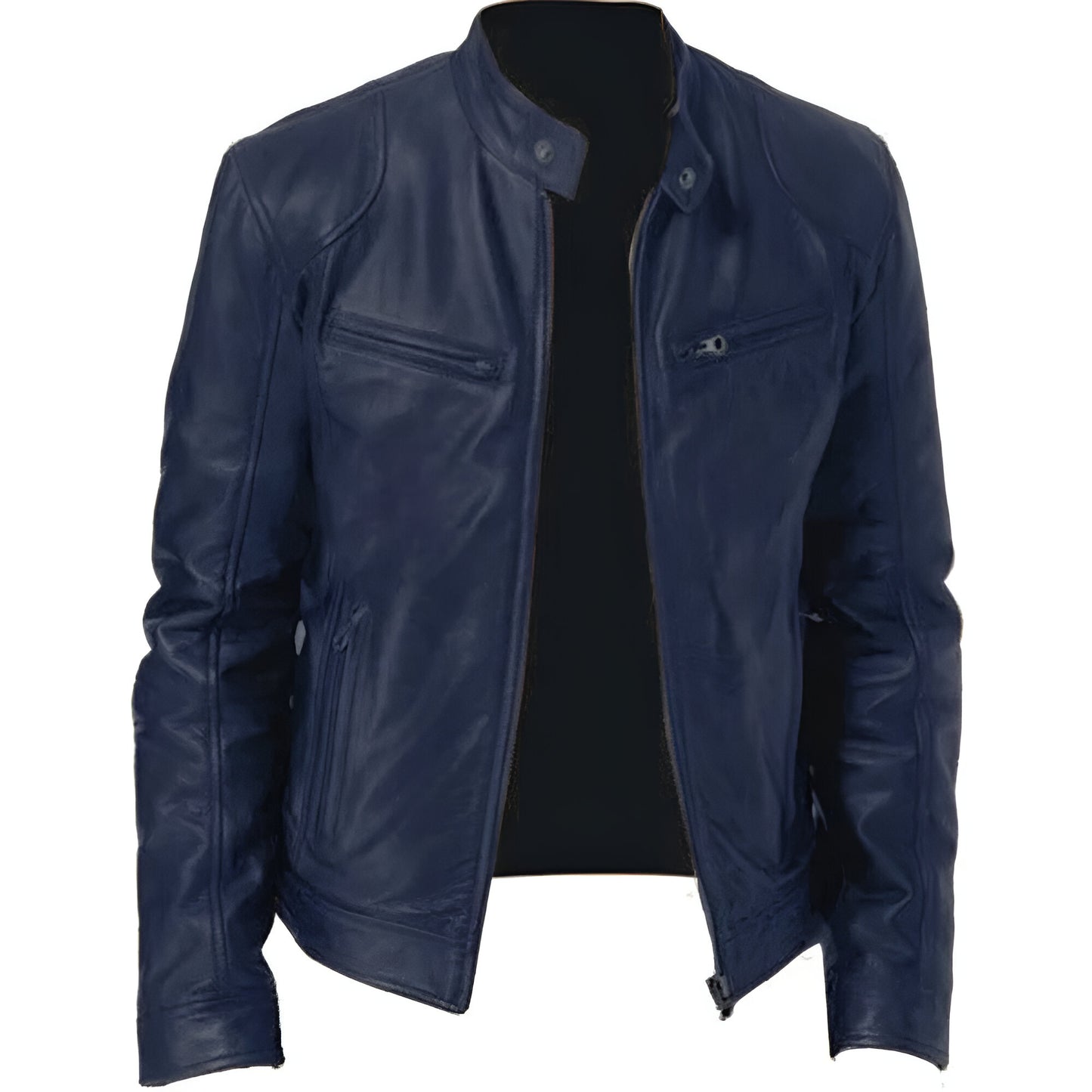 Men’s Leather Biker Jacket | Slim Fit Casual Moto Coat