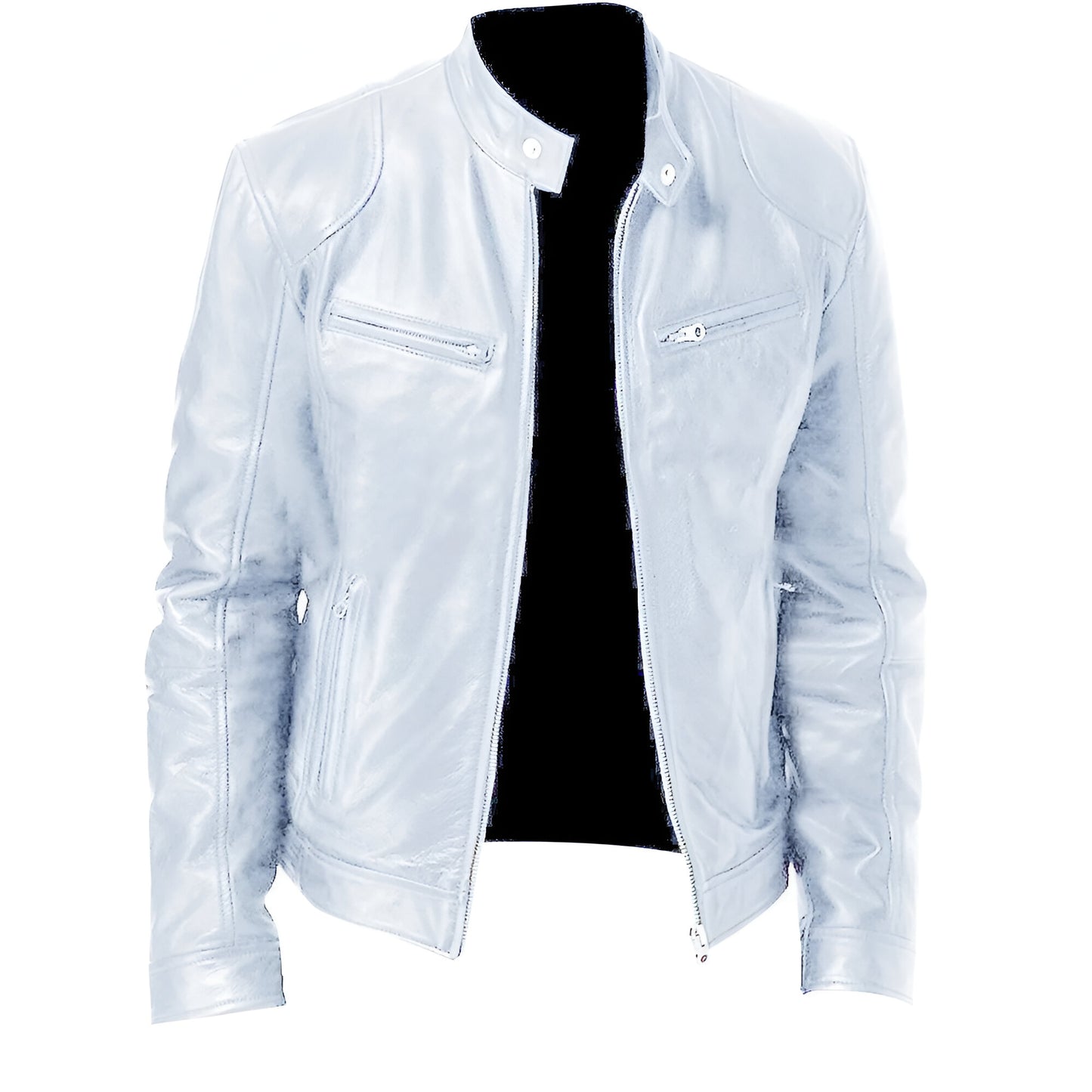 Men’s Leather Biker Jacket | Slim Fit Casual Moto Coat