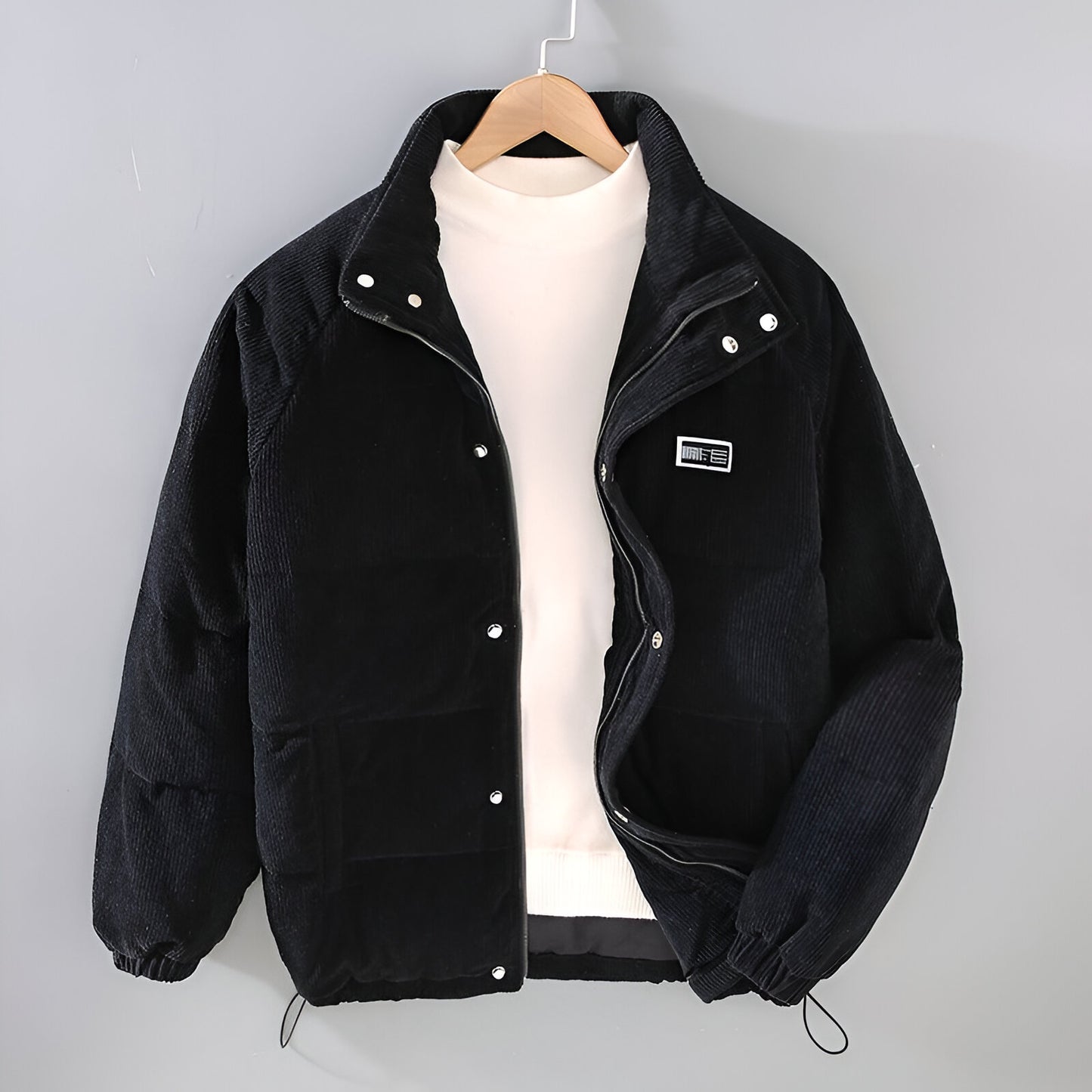 Men’s Corduroy Padded Jacket | Warm Quilted Casual Zip Up