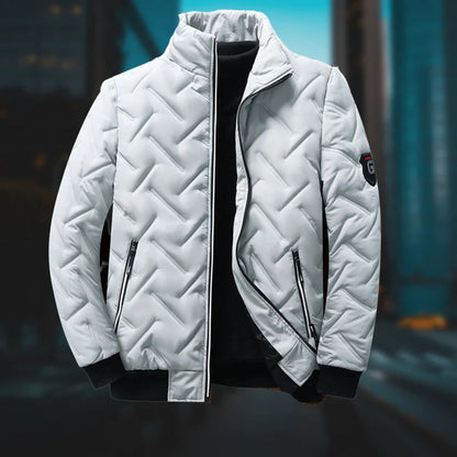 Men’s Lightweight Quilted Bomber Jacket | Casual Zip Closure