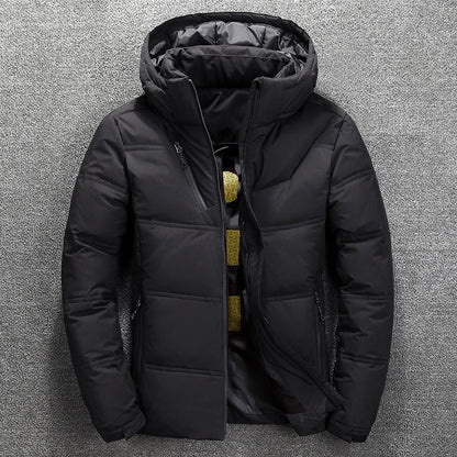 Men's Warm Waterproof Winter Puffer Jacket | Hooded Insulated