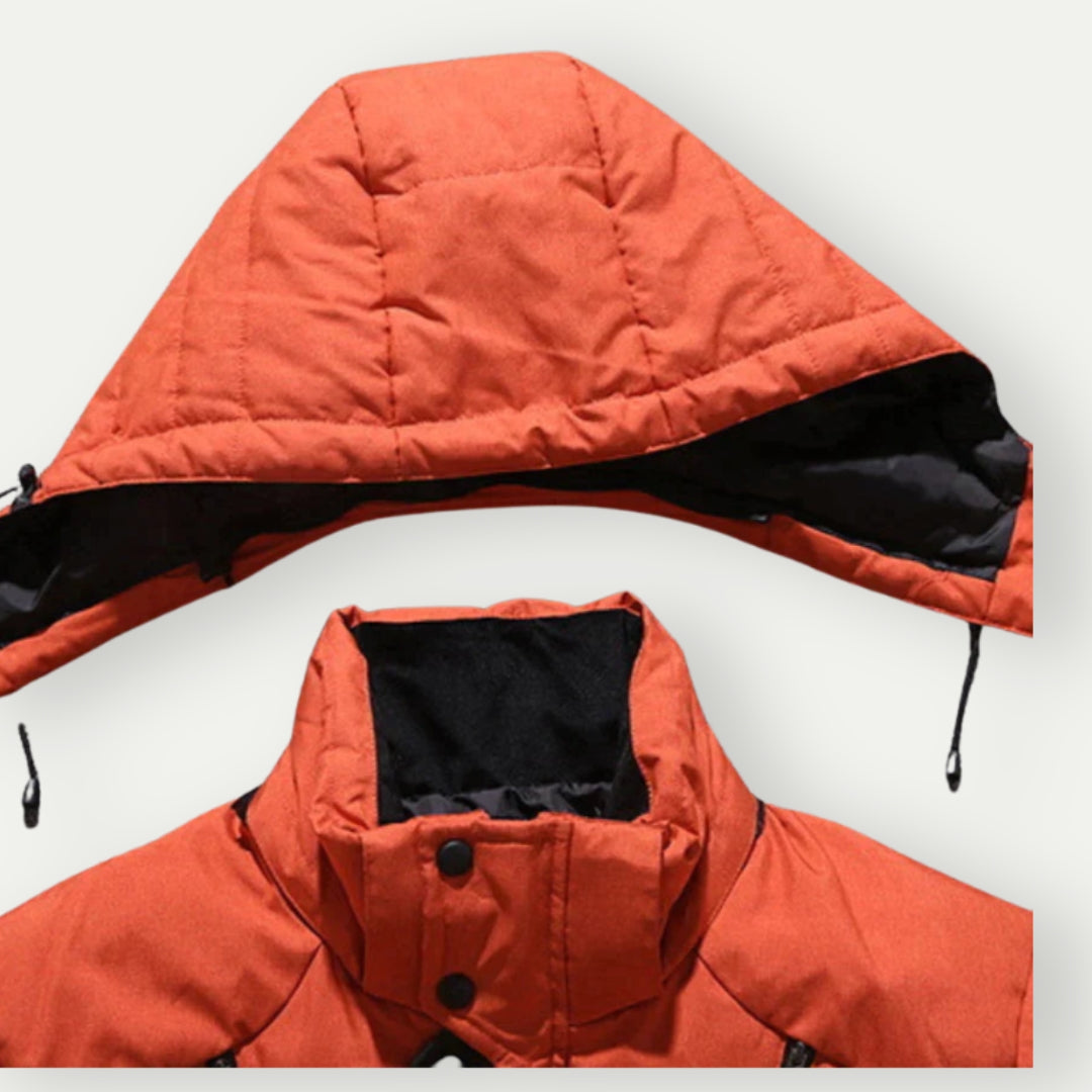Men’s Warm Hooded Winter Jacket | Puffer Zip Up Insulated