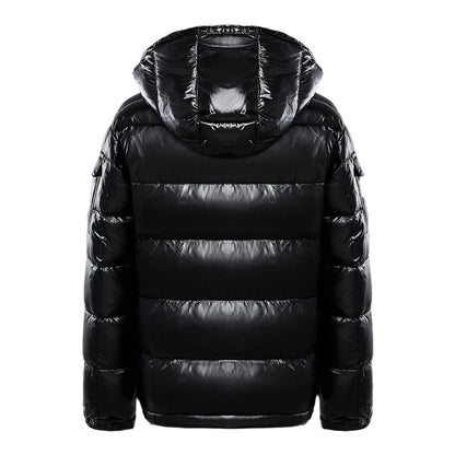 Men’s Hooded Shiny Puffer Jacket | Quilted Waterproof Winter