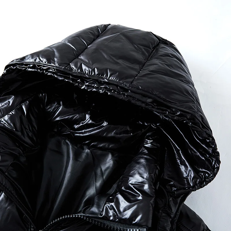 Men’s Hooded Shiny Puffer Jacket | Quilted Waterproof Winter