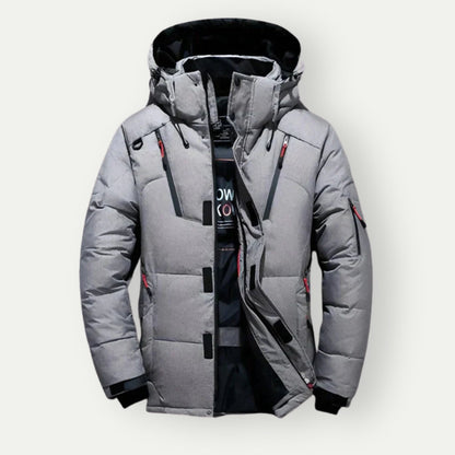 Men’s Warm Hooded Winter Jacket | Puffer Zip Up Insulated