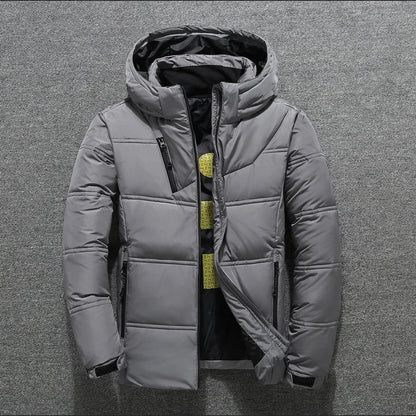Men's Warm Waterproof Winter Puffer Jacket | Hooded Insulated