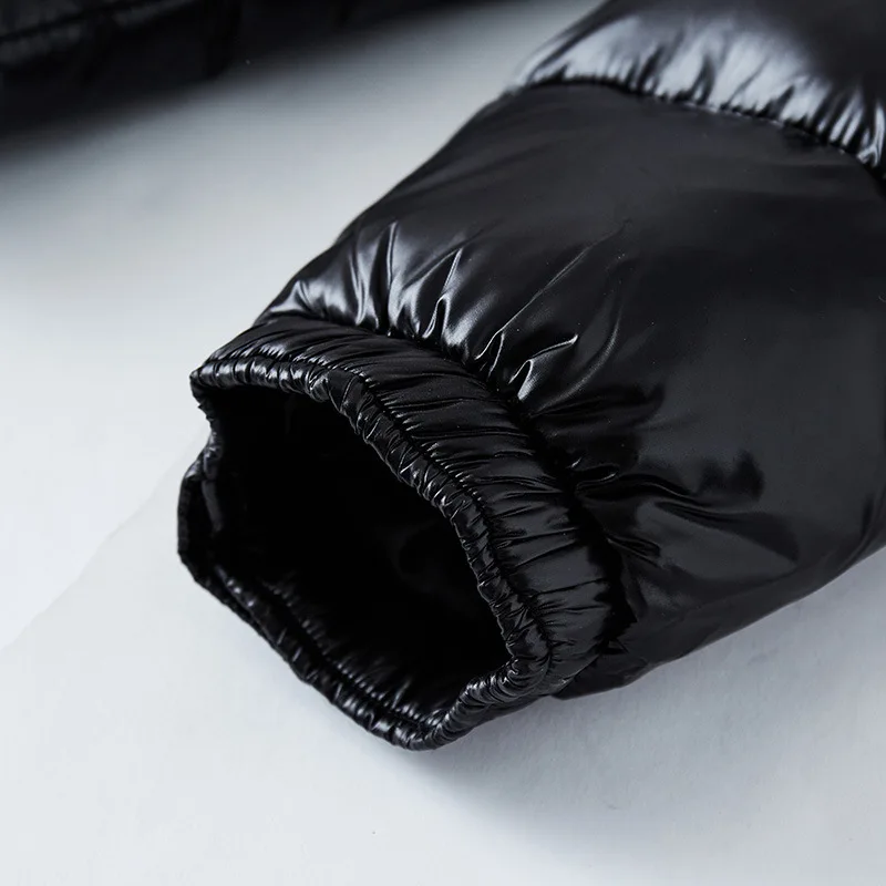 Men’s Hooded Shiny Puffer Jacket | Quilted Waterproof Winter